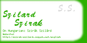 szilard szirak business card